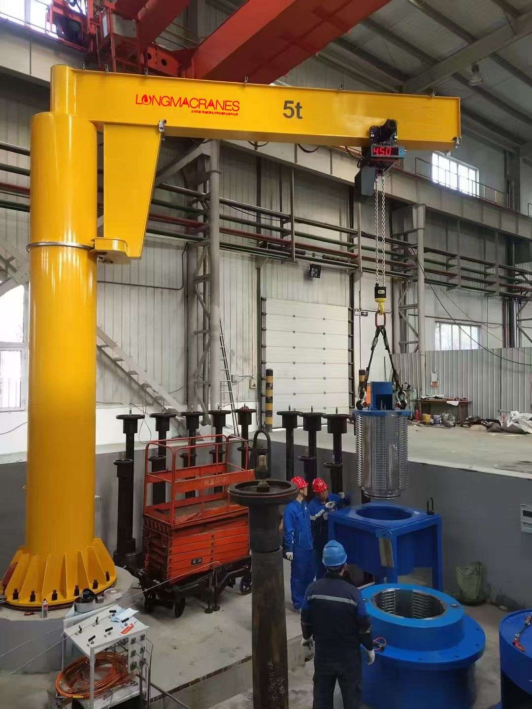 5吨欧式360度电动旋转悬臂吊配科尼环链电动葫芦